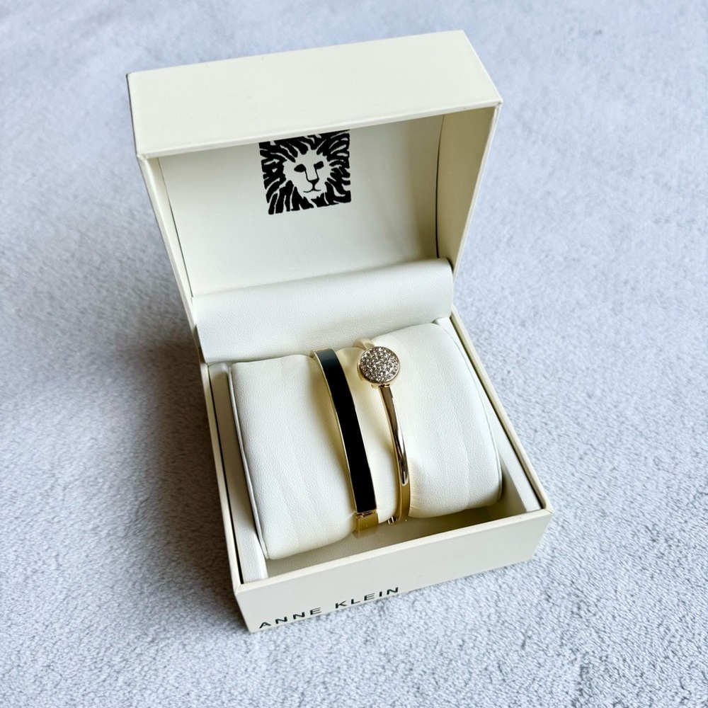 Anne Klein Gold-Tone Alloy Bangle Bracelet Set